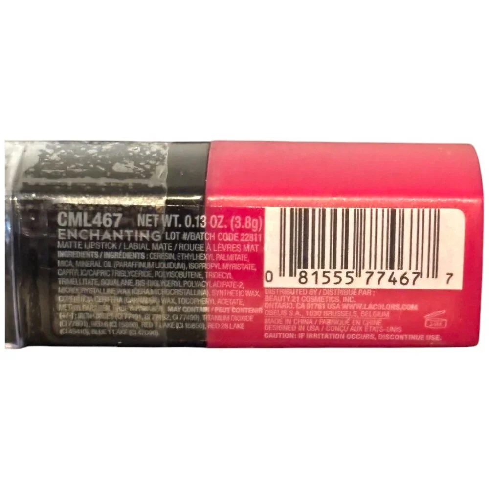 L.A. Colors Matte Lipstick CML467 Enchanting Sealed-‎ NWOB